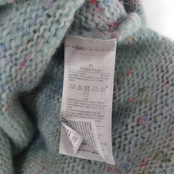 Banana Republic Womens Pullover Sweater Size M Alpaca Wool Fuzzy Turtleneck Top - Picture 4 of 5